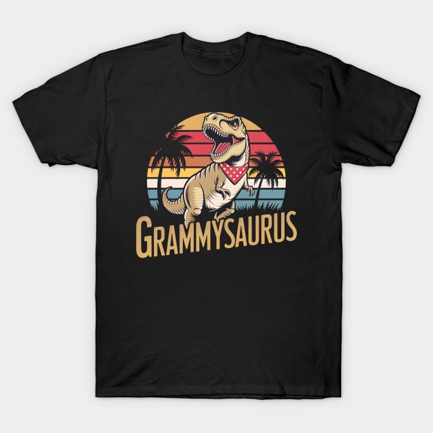 Grammysaurus T Rex Dinosaur Grammy Saurus Mother's Day T-Shirt by Ruben27